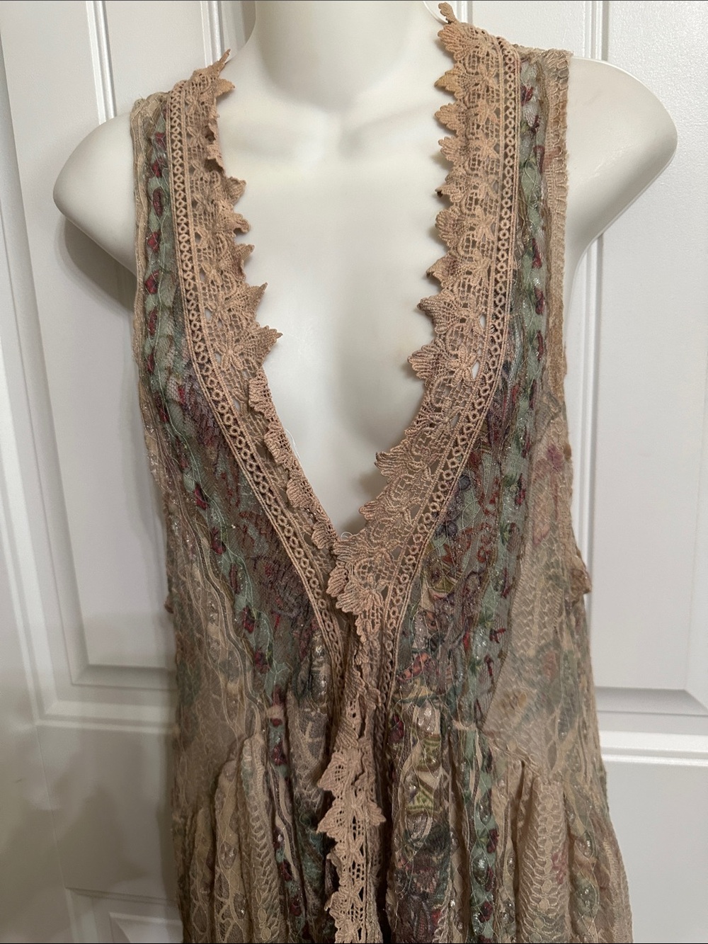 Origami Sleeveless Duster Vest Small - Picture 2 of 5